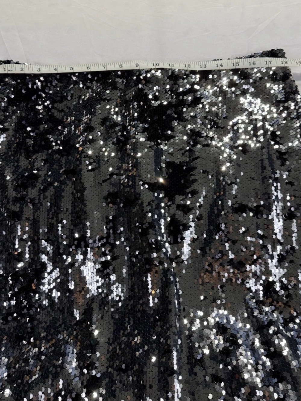 L’Agence Zeta Sequin Maxi Skirt sz 14 Silver Black - Picture 8 of 12
